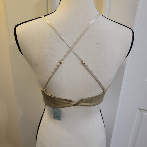 Beautiful Gold Lace Embellished Bralette by Hommag, Los Angeles size Small - Picture 4 of 7